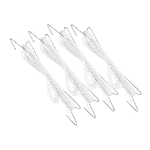 Masyrt Packung von 10 Tomatenstützhaken, Eisengartenpflanze Kletterhaken mit 10 M Kabel, um zu Verhindern, Dass Tomaten Eingeklemmt oder Fallen (Weiß) von Masyrt