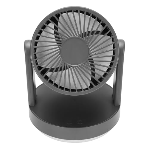 Masyrt Schreibtischlüfter,Tragbare Kühlung Ruhiger Desktop -Lüfter,3 Geschwindigkeiten Einstellbare wiederaufladbare Desktop -Oszillations -Luftzirkulatorventilatoren mit Nachtleuchten (Dunkelgrau) von Masyrt