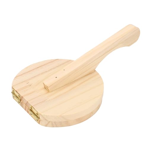 Masyrt Tortilla Press Holz Ergonomisch Griff Manuelle Tortilla -Presse Maker Press Knödel Chapati Maker für Mehl Pizza Roti (M) von Masyrt
