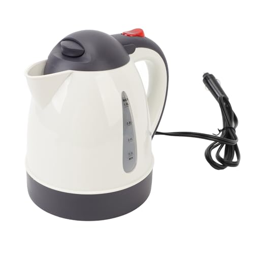 Masyrt Tragbarer Auto Kettle -Kessel Elektrisch, 1000 Ml Tragbarer Reisenwarmwasserbereiter mit Automatischem Abbinden, Edelstahl und Leckerem Auslauf, Roadtrip Camping (12V) von Masyrt
