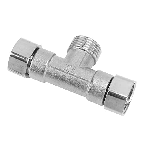 Masyrt Wasserrohrgelenk Edelstahl 3 -Wege T -Ship Anpassung G1/2, Proof Stecker, Geeignet für Wasser und Gas Geeignet (Mittlerer männlicher Faden) von Masyrt