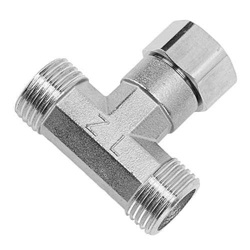 Masyrt Wasserrohrgelenk Edelstahl 3 -Wege T -Ship Anpassung G1/2, Proof Stecker, Geeignet für Wasser und Gas Geeignet (Mittlerer weiblicher Faden) von Masyrt