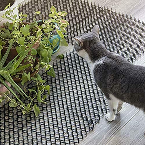 Scat Matte für Katzen 13x49cm Cat Scat Matte Anti -Katzen Netz Grabstopper Striple Strip Home Schädling Abstoßend (Schwarz) von Masyrt