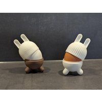 3D Eierbecher Hase - Wählbar Muster Und Farbe Kombinierbar Osterdeko Pla Unikat Mix & Match von Mat3DDesign