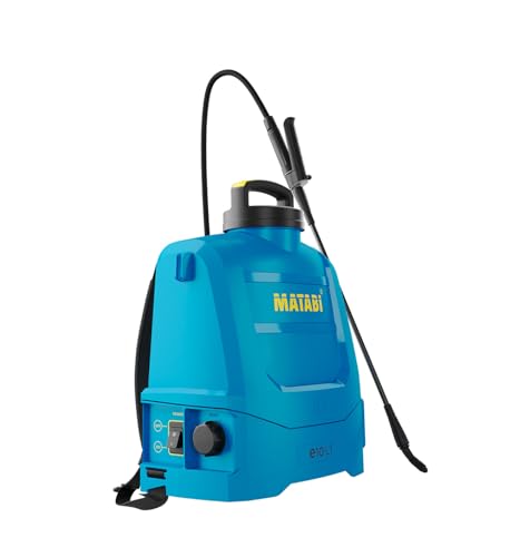 Matabi e10 LT Elektrischer Sprüher - Herausnehmbarer Li-Ion-Akku - Bis zu 150L Autonomie - Kompaktes und leichtes Design - Gepolsterte Gurte - Ergonomischer Tank - Inklusive Düsen - Hergestellt in EU von Matabi