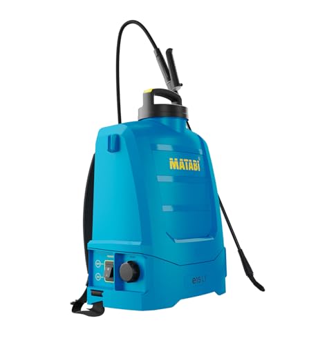 Matabi e15 LT Elektrischer Sprüher - Herausnehmbarer Li-Ion-Akku - Bis zu 150L Autonomie - Kompaktes und leichtes Design - Gepolsterte Gurte - Ergonomischer Tank - Inklusive Düsen - Hergestellt in EU von Matabi