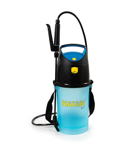 Matabi e7 Elektrischer Sprühgerät für Garten und Gemüsegarten, mit Akku, Autonomie > 10 Behälter, USB-C-Ladung, Start/Stop-System, verstellbare Düse, transparenter Tank, einfach zu bedienen von Matabi