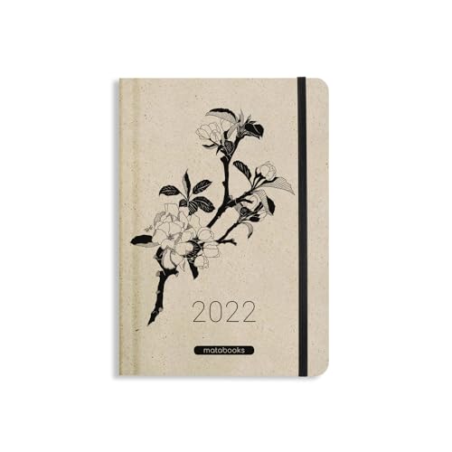 Kalender Samaya 2022 "Garden" (DE/EN): Veganer Jahresplaner A5 aus Graspapier von Matabooks