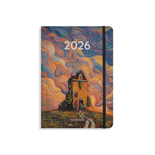 matabooks – A5 Kalender Samaya 2026 Farbe: Sunset (DE/EN): Veganer Jahresplaner aus nachhaltigem Graspapier von Matabooks