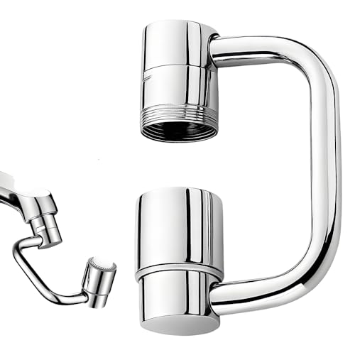 1440 Grad Drehbarer Wasserhahnverlängerung,Multifunktionaler Wasserhahn Aufsatz,Wasserfilter Wasserhahn mit 2-Fach Einstellbarer für Küche Bad (2) von Matame