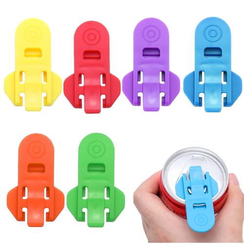 Dosenöffner, Dosenverschluss Getränkedosen, Getränkedosen Verschluss, Dosendeckel Getränkedose Manuell Ringöffner für Kinder und ältere für Bier, Soda, Getränke (6) von Matame