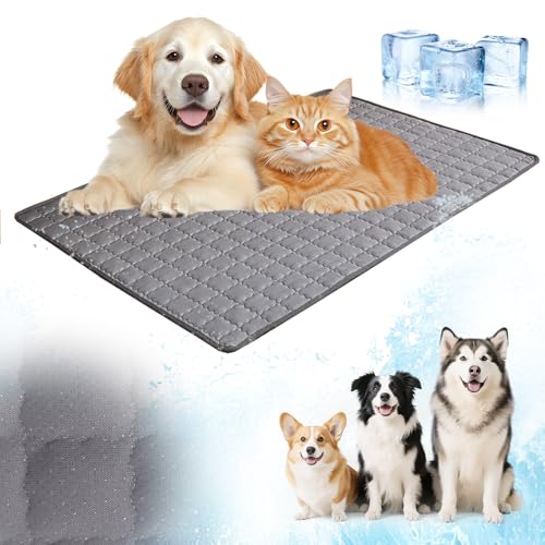 Kühlmatte Katze,Kühlmatte für Den Sommer,Kühlmatte Hund Hundekühlmatte für Hund & Katze Selbstkühlende Matte für Haustiere Summer Pet Ice Pad Abrieb-und Bissfest Natürliche Kühlung (F, S) von Matame