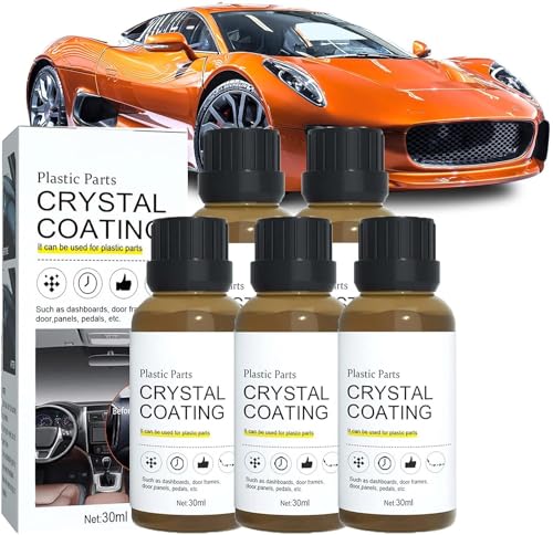 Kunststoffteile Kristalline Beschichtung, 2024 New Auto-Kunststoff-Restaurator, Crystal Coating Kunststoff, Car Plastics Restorer, Auto-Plastikteile-Renovierungsmittel (5PC) von Matame