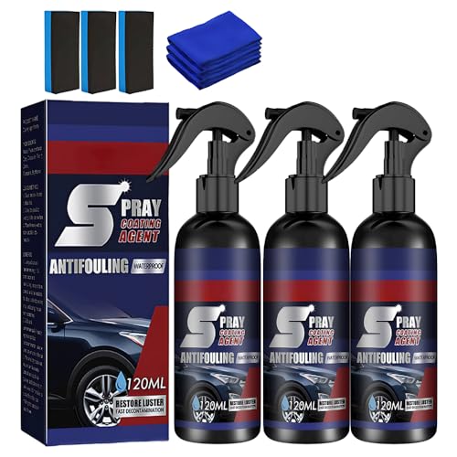 Multi-Functional Coating Renewal Agent, Autopolitur kratzer entfernen, Auto Beschichtung Spray, Auto Kratzer Entferner, Entfernt Kratzer Effektiv und Schnell (3PCS, 120ML) von Matame