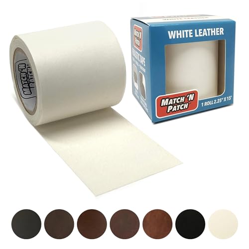 Match 'n Patch Realistisches Leder-Reparatur-Klebeband, weiß von MATCH 'N PATCH