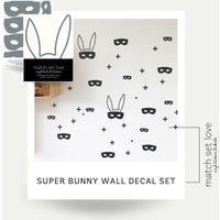 Superheldenzimmer Dekor - Superhase & Superhelden Masken Vinyl Wandaufkleber Set Wandsticker Superheldenzimmer Dekor - Superhase & Superhelden Masken Vinyl Wandaufkleber Set Wandsticker von MatchSetLove