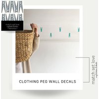 Waschküche Wanddekoration - Kleine Wäscheklammer Aufkleber 22 Stück Waschküche Wanddekoration - Kleine Wäscheklammer Aufkleber 22 Stück von MatchSetLove