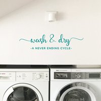 Wash & Dry - Waschküche Dekor Wand Vinyl Wandtattoo Wash & Dry - Waschküche Dekor Wand Vinyl Wandtattoo von MatchSetLove