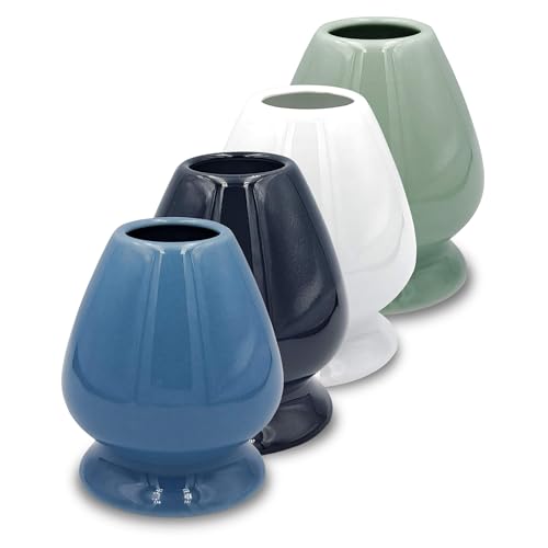 MATCHA PASSION Besen Halter Kusenaoshi Blau aus Keramik zur japanischen Tee-Zeremonie Matcha Zubereitung von Matcha Passion