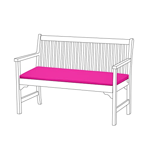 Sitzkissen für Gartenbank, bequem, leicht, aus hochwertigem, wasserabweisendem Material, für drinnen und draußen, Pink von Gardenista