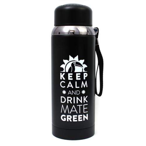 Mate Green Thermobecher mit Sieb 800ml | Thermoskanne für Tee, Yerba Mate-Tee und Kräuter aus Edelstahl | Thermosflasche 800 ML | Isolierflasche | Isolierkanne mit Teesieb | Isolierbecher von Mate Green