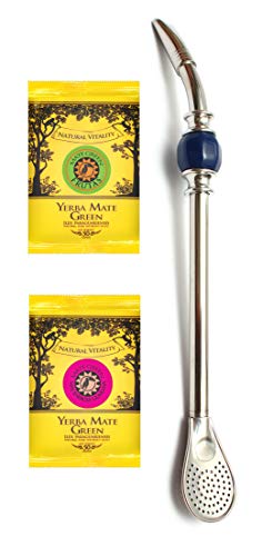 Mate Green Yerba Mate und bombilla, Silber und Marineblau, 22 cm, 150 von Mate Green