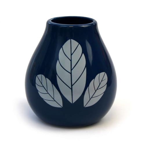Mate Green keramik Kalebasse becher Hoja Dark Blue tasse 350ml von Mate Green