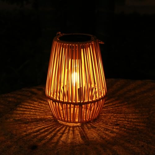 Mateju 2er-Pack Solarlampen für Außen Garten Hängend, Solarlaterne für Außen Solarleuchte Garten Balkon IP44 Wasserdicht Solar Laternen für Terrasse Rasen Hof Fest Deko (Weben 1) von Mateju