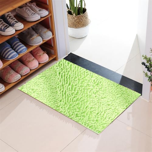 Mateju Chenille Badematte rutschfest, Badezimmerteppich in Rechteck Weich Flauschig Badteppich Waschbar Badvorleger Saugfähige Fußmatte für Dusche Toilette (50x80cm,Fruchtgrün) von Mateju