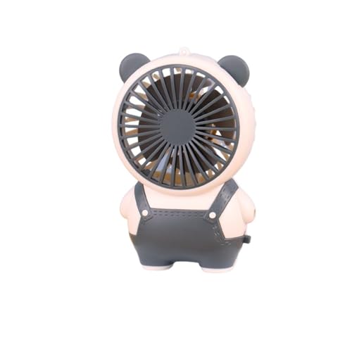 Mateju Handventilator, Mini Ventilator Akku Aufladbar USB Mini Hand Fan, Bär Kleiner Ventilator mit 3 Geschwindigkeiten 300mAh, Portable Fan für Reisen Büro Zuhause (Weiß) von Mateju