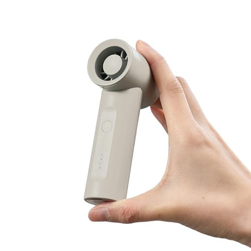Mateju Handventilator, Mini Ventilator Akku Aufladbar USB Mini Hand Fan, Kleiner Ventilator mit 4 Geschwindigkeiten 2000mAh, Portable Fan für Reisen Büro Zuhause (Käse) von Mateju