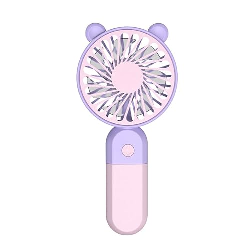 Mateju Handventilator, Wiederaufladbar USB Ventilator, Tragbarer Leise Mini Ventilator, Kleiner Taschenventilator mit 3 Geschwindigkeitsstufen für Reisen Büro Zuhause (Rosa,1pc) von Mateju