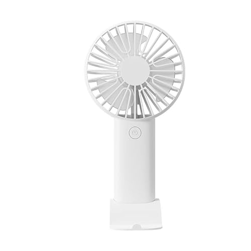 Mateju Handventilator, Wiederaufladbar USB Ventilator, Tragbarer Leise Mini Ventilator, Kleiner Taschenventilator mit 3 Geschwindigkeitsstufen für Reisen Büro Zuhause (Weiß A,1pc) von Mateju