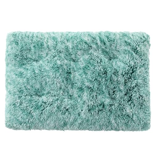 Mateju Hundebett Rechteckig Flauschig, Plüsch Haustierbett Katzenbett Flauschig Weiche Warme Hundekissen mit rutschfest Unterseite Katzenkissen für Mittelgroße Kleine (Grün A,M 65x50cm) von Mateju