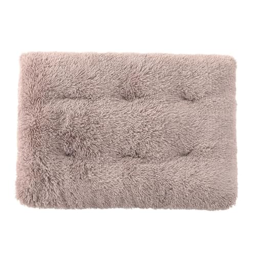 Mateju Hundebett Rechteckig Flauschig, Plüsch Haustierbett Katzenbett Flauschig Weiche Warme Hundekissen mit rutschfest Unterseite Katzenkissen für Mittelgroße Kleine (Taupe Farbe,S 55x40cm) von Mateju