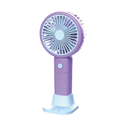 Mateju Mini Ventilator, Handventilator Akku Aufladbar USB Mini Hand Fan, Einstellbare Windgeschwindigkeit Portable Fan für Reisen Büro Zuhause, Summer Must Haves (Violett Blau,2PCS) von Mateju