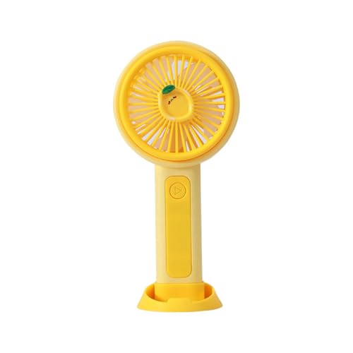 Mateju Mini Ventilator, Handventilator Akku Aufladbar USB Mini Hand Fan, Einstellbare Windgeschwindigkeit Portable Fan für Reisen Büro Zuhause, Summer Must Haves (Zitronen,2PCS) von Mateju