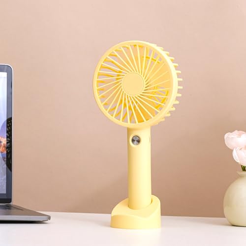 Mateju Mini Ventilator, Handventilator Akku Aufladbar USB Mini Hand Fan, Starker Leise Portable Fan für Reisen Büro Zuhause, Summer Must Haves (Gelb,2PCS) von Mateju