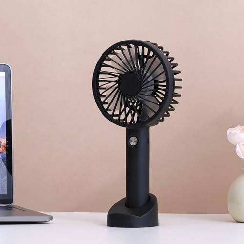 Mateju Mini Ventilator, Handventilator Akku Aufladbar USB Mini Hand Fan, Starker Leise Portable Fan für Reisen Büro Zuhause, Summer Must Haves (Schwarz,1PC) von Mateju