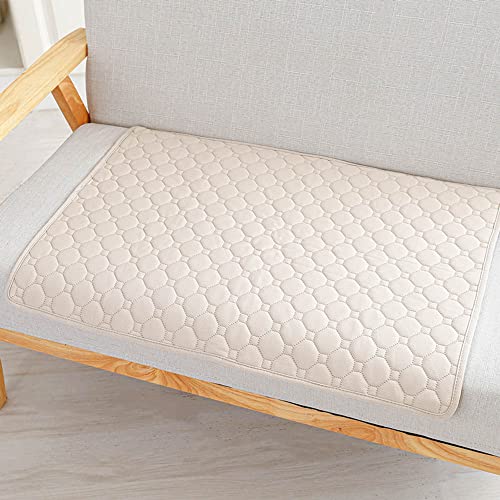 Mateju Puppy Pads Wiederverwendbare, 1 Stück Welpen Unterlage Urin Absorption PIPI Matten für Hunde Welpenunterlagen Waschbar Trainingspads für Hunde Meerschweinchen (L-70x50cm,Beige) von Mateju