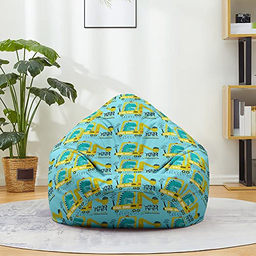 Mateju Sitzsack, Gemütlich Sitzsack Kinder, Sitzsack Erwachsene Oder als Gaming Bean Bag 3D Cartoon Bagger, Garten Relaxo Sitzsack Geeignet für Lnnen Oder Balkon zum Liegen (XL,Dinosaurier) von Mateju