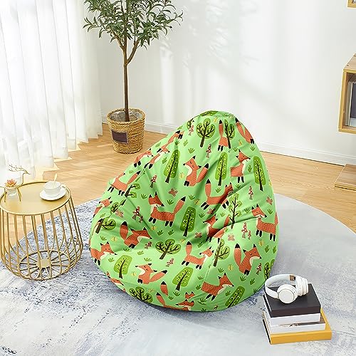 Mateju Sitzsack, Gemütlich Sitzsack Kinder, Sitzsack Erwachsene oder als Gaming Bean Bag, 3D-Haustier Blume Garten Relaxo Sitzsack Geeignet für Lnnen Oder Außen zum Liegen Oder Sitzen (Fuchs,S) von Mateju
