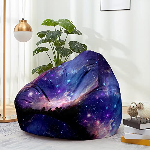 Mateju Sitzsack, Gemütlich Sitzsack Kinder, Sitzsack Erwachsene oder als Gaming Bean Bag, 3D-Schillernde Sterne Stern Blume Garten Relaxo Sitzsack Geeignet für Lnnen Oder Außen (M,Stern) von Mateju