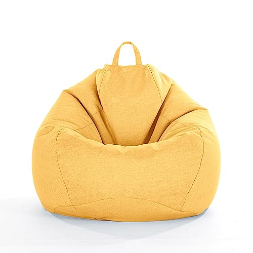 Mateju Sitzsack, Gemütlich Sitzsack Kinder, sitzsack Erwachsene oder als Gaming Bean Bag, Garten Sitzsack Geeignet für Wohnzimmer oder Kinderzimmer zum Liegen oder Sitzen (100x125cm,Gelb) von Mateju