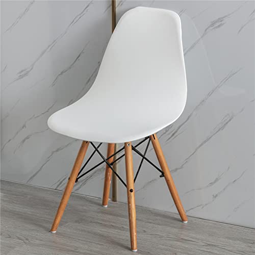 Mateju Stretch Moderne Shell Stuhlhussen 1 2 4 6 8er Schonbezüge Waschbar Bezug Stuhlhussen Skandinavisch Stuhlbezug für Esszimmerstühle Küche Hochzeit Büro Bankette Partys Deko (Weiß,4pcs) von Mateju