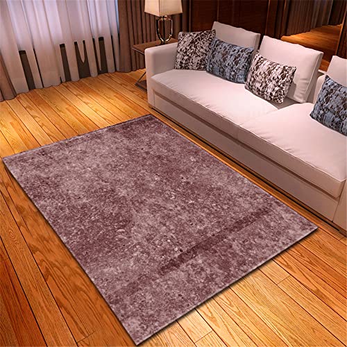 Mateju Teppich Schlafzimmer Wohnzimmer Teppich 3D Marmor Stein Textur Dekoration Waschbarer Flanell Teppiche Balkon Terrasse Küchenteppich Bodenmatte Fußmatte (100x120cm,Dunkelpink) von Mateju