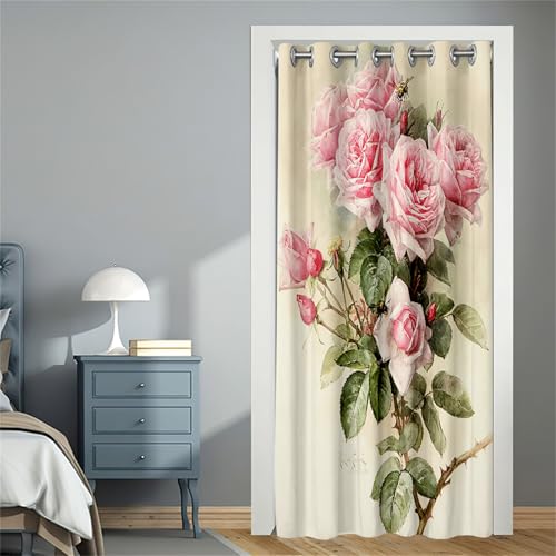 Mateju Türvorhang Blickdicht mit Ösen,Bunter Rosendruck Vorhänge Thermovorhang,Verdunklungsvorhänge,Vorhang Blickdicht,Gardinen Wohnzimmer für Schlafzimmer,Schrankvorhang,Küchentür (Khaki,120x200cm) Mateju Türvorhang Blickdicht mit Ösen,Bunter Rosendruck Vorhänge Thermovorhang,Verdunklungsvorhänge,Vorhang Blickdicht,Gardinen Wohnzimmer für Schlafzimmer,Schrankvorhang,Küchentür (Khaki,120x200cm) von Mateju