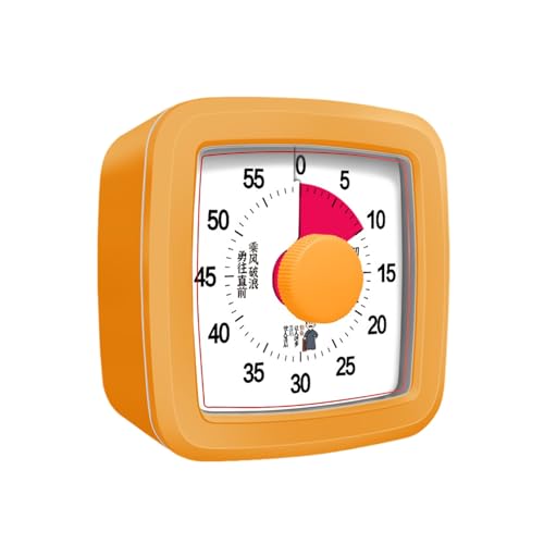 Mateju Visueller Timer Kinder 60 Minuten Countdown Timer für Erwachsene Leise Zahnputzuhr Lernuhr Küchentimer Zeit Management Werkzeug Tool für Schule Büro (Avocado,One Size) von Mateju