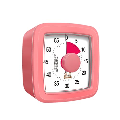 Mateju Visueller Timer Kinder 60 Minuten Countdown Timer für Erwachsene Leise Zahnputzuhr Lernuhr Küchentimer Zeit Management Werkzeug Tool für Schule Büro (Kiwi,One Size) von Mateju