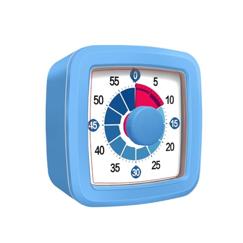 Mateju Visueller Timer Kinder 60 Minuten Countdown Timer für Erwachsene Leise Zahnputzuhr Lernuhr Küchentimer Zeit Management Werkzeug Tool für Schule Büro (Orange,One Size) von Mateju